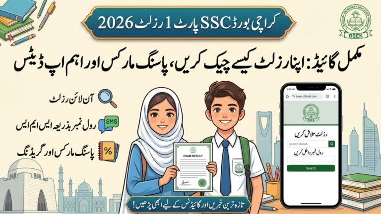 Karachi Board SSC Part 1 Result 2026 BSEK 9th Class