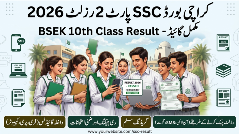 Karachi Board SSC Part 2 Result 2026 BSEK 10th Class