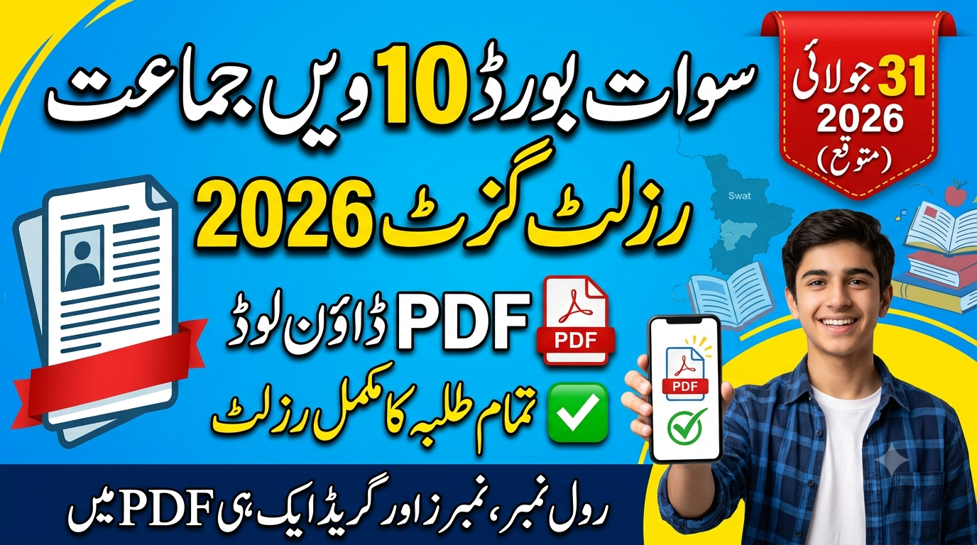 BISE Swat SSC Part 2 Result Gazette 2026